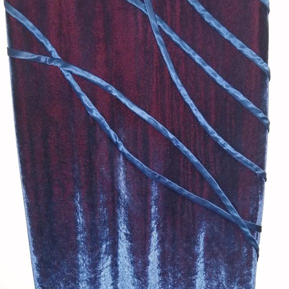 Long color changing velvet evening dress - Picture 5 of 8